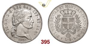 VITTORIO EMANUELE I  (1802-1821)  5 Lire  ... 