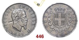 VITTORIO EMANUELE II  (1861-1878)  2 Lire  ... 