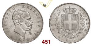 VITTORIO EMANUELE II  (1861-1878)  5 Lire  ... 