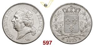 FRANCIA  LUIGI XVIII  (1815-1824)  5 Franchi ... 