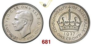AUSTRALIA  GIORGIO VI  (1937-1952)  1 Crown  ... 
