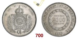 BRASILE  PEDRO II  (1831-1889)  2000 Reis  ... 