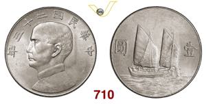 CINA  REPUBBLICA  1 Dollaro Sun Yat Sen  ... 