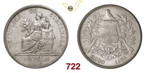 GUATEMALA  REPUBBLICA  1 Peso  1894  Heaton  ... 