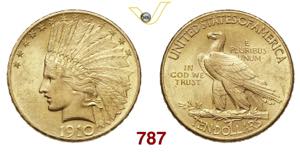U.S.A.   10 Dollari  1910  Philadelphia   Au ... 