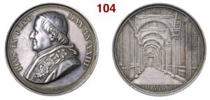 PIO IX  (1846-1878)  Medaglia A. XXIII/1869  ... 
