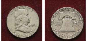U.S.A., 1/2 DOLLARO 1955 - FRANKLIN, KM 199