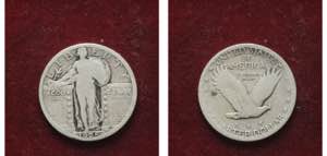U.S.A., 1/4 DOLLARO 1925, KM, 145