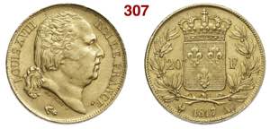 FRANCE  LOUIS XVIII  (1814-1824)  20 Francs ... 