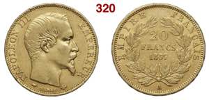 FRANCE  NAPOLEON III  (1852-1870)  20 Francs ... 
