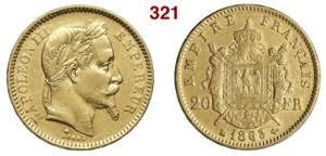 FRANCE  NAPOLEON III  (1852-1870)  20 Francs ... 