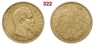 FRANCE  NAPOLEON III  (1852-1870)  10 Francs ... 