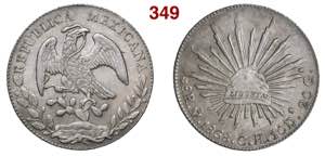 MEXICO  8 Reales 1868  sigle CH  Mexico City ... 