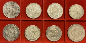 8 monete in argento modulo scudo: ... 