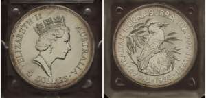 AUSTRALIA, 5 DOLLARI 1990 PROOF, KM 189