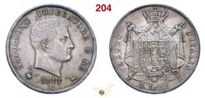 MILANO - NAPOLEONE I  (1805-1814)  5 Lire ... 