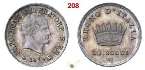 MILANO - NAPOLEONE I  (1805-1814) 10 Soldi ... 