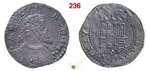 NAPOLI - CARLO V  (1516-1556)  Mezzo Ducato. ... 