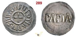 PAVIA - LOTARIO I  (840-855)  Denaro.  D/ ... 
