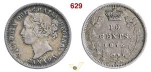 CANADA -  VITTORIA  (1837-1901)  10 Cents ... 