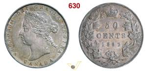CANADA -  VITTORIA  (1837-1901)  50 Cents ... 