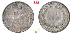 COCINCINA -  50 Centimes 1878  Parigi   Kr. ... 