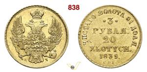 POLONIA  NICOLA I  (1826-1855)  20 Zlotych ... 