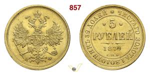 RUSSIA  ALESSANDRO II  (1854-1881)  5 Rubli ... 