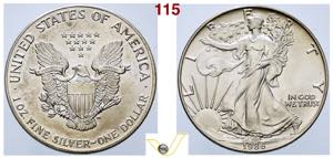 US dollaro oncia 1986, AG. Fdc (target 20€)