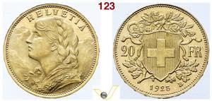Confederazione Elvetica 20 Franchi 1925 B, ... 