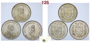 Confederazione Elvetica 5 Franchi 1954 B, ... 