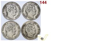 Francia 8 monete in argento da 5 Franchi di ... 