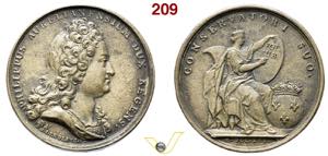 Medaglia Philippus Dux Aurelianens. 1716 ... 