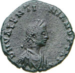 VALENTINIANO III (425-455) P.B., Cyzico.  D/ ... 