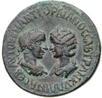 GORDIANO III e TRANQUILLINA (238-244) Ae 32, ... 
