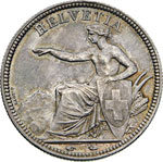 SVIZZERA    5 Franchi 1851.   Ag   • Bella ... 