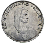 SVIZZERA    5 Franchi 1922.   Ag