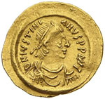 GIUSTINIANO (527-565) Semisse, ... 