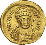 GIUSTINO I (518-527) Solido, Costantinopoli. ... 