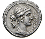 TITIA - Q. Titius (90 a.C.) Denario.   B. 2  ... 