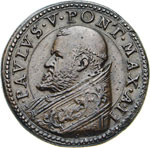 PAOLO V (1605-1621) Med. A. II.  D/ Busto ... 