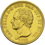 SAVOIA CARLO FELICE (1821-1831) 80 Lire 1827 ... 