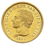 SAVOIA CARLO FELICE (1821-1831) 80 Lire 1830 ... 