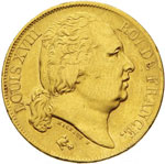 FRANCIA  LUIGI XVIII (1814-1824) 20 Franchi ... 