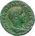 FILIPPO II, Cesare  (244-247)  Asse.  D/ ... 