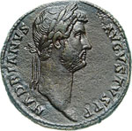 ADRIANO  (117-138)  Sesterzio.  D/ Testa ... 