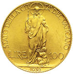 PIO XI  (1929-1938)  100 Lire 1932 ... 