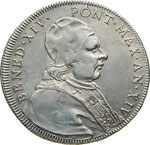 BENEDETTO XIV  (1740-1758)  Mezzo Scudo 1753 ... 