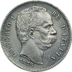 SAVOIA - UMBERTO I  (1878-1900)  5 Lire 1878 ... 