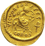 GIUSTINIANO  (527-565)  Tremisse.  ... 